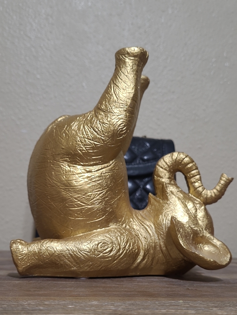 Gold Elephant Home Art Sculpture - Decorative Accent